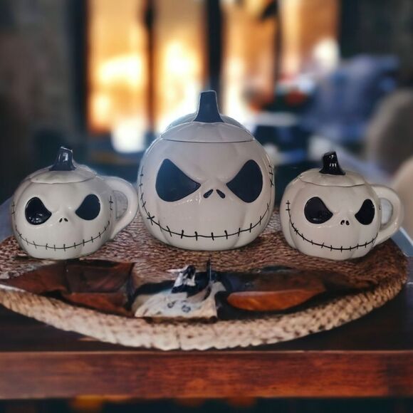 Disney Other - DISNEY Nightmare Before Christmas Jack Skellington Figural Canister and Mug Set